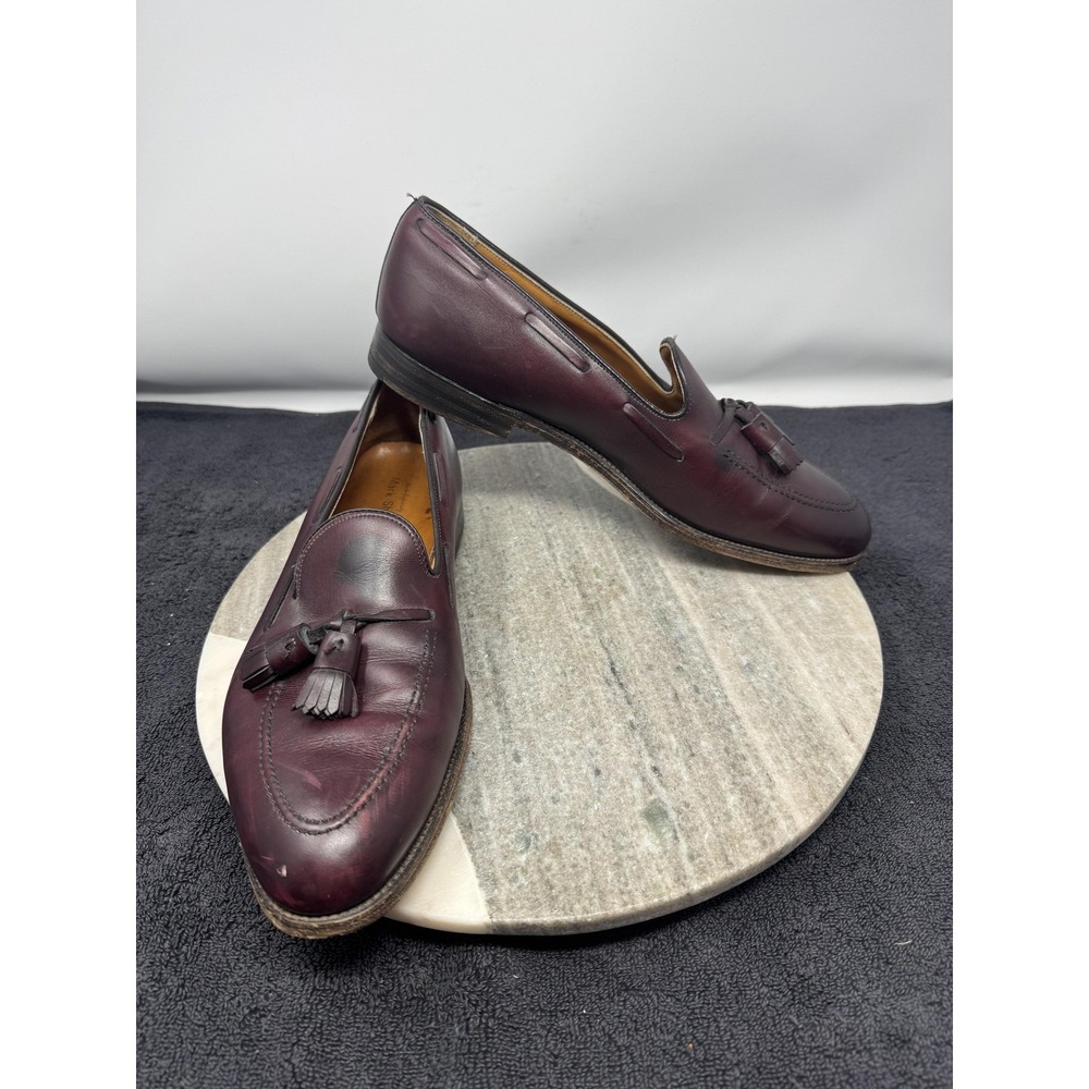 Alden Tassel Loafers Mens Size 11 B/D Burgundy Leather Dress Shoes Made USA 668